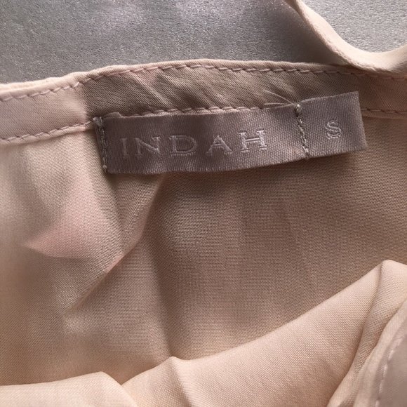 Indah Hailey Crop Top Opal White Satin Cami - Picture 5 of 5